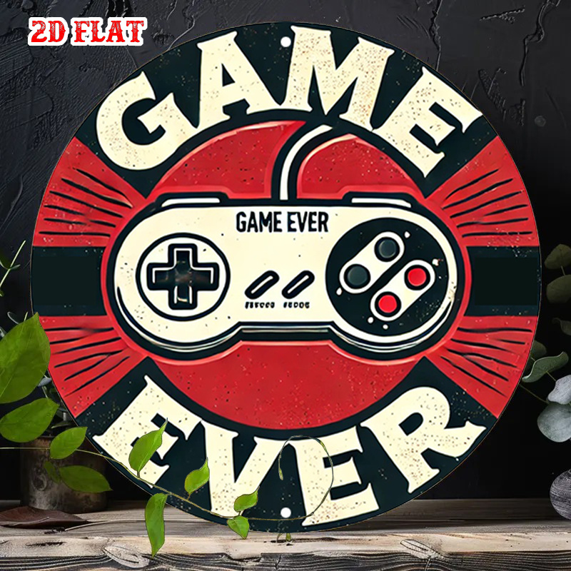 Retro Gaming Fun - 2D Flat 1pc Retro Gaming Round