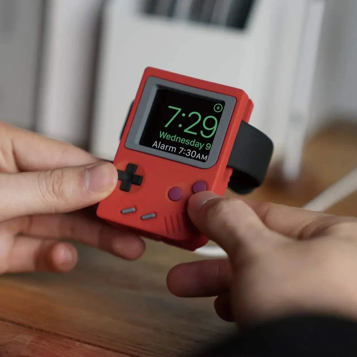 Retro Gaming Setup - Silicone Holder for IWatch Charger Stand