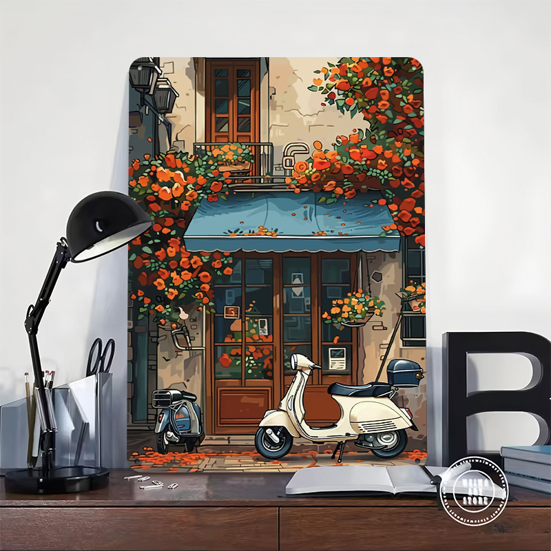 Vintage Scooter Shop Poster Cu - Retro Gaming At review and price