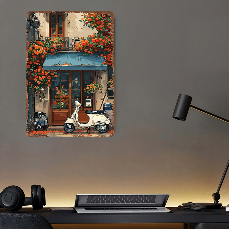 Vintage Scooter Shop Poster Cu - Retro Gaming At review and price