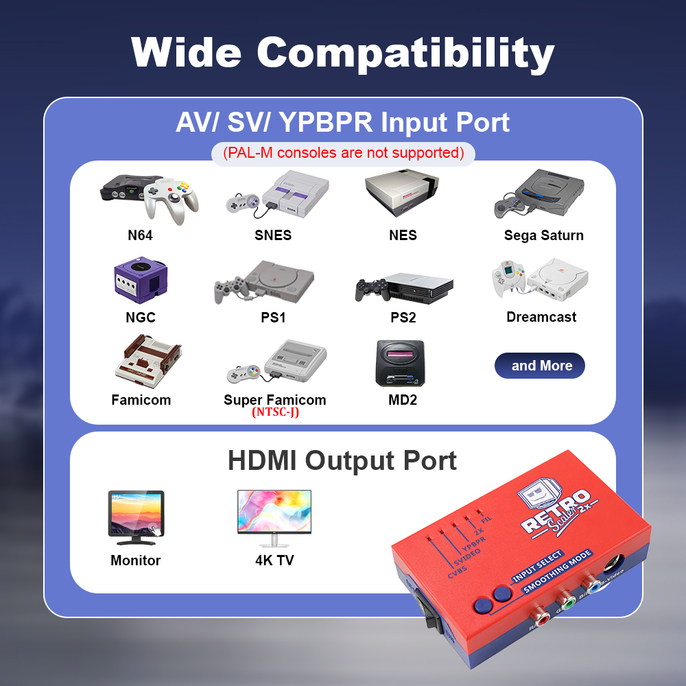 RetroScaler2x A/V to HDMI® Con - Retro Gaming Hard Drive review and price