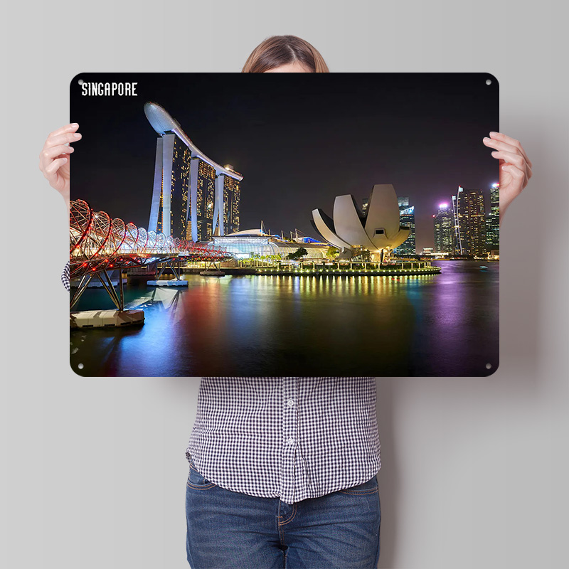 Singapore Skyline At Night Pos - Retro Gaming At review and price