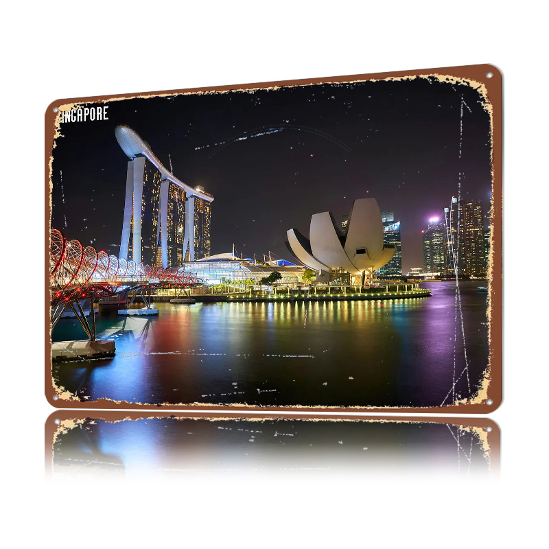 Singapore Skyline At Night Pos - Retro Gaming At review and price