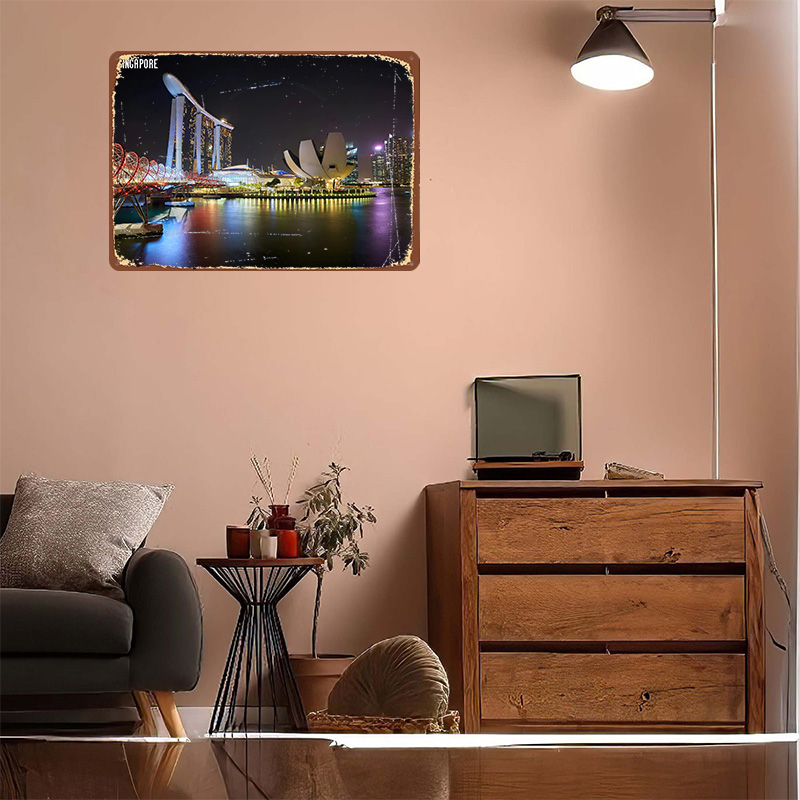 Singapore Skyline At Night Pos - Retro Gaming At review and price
