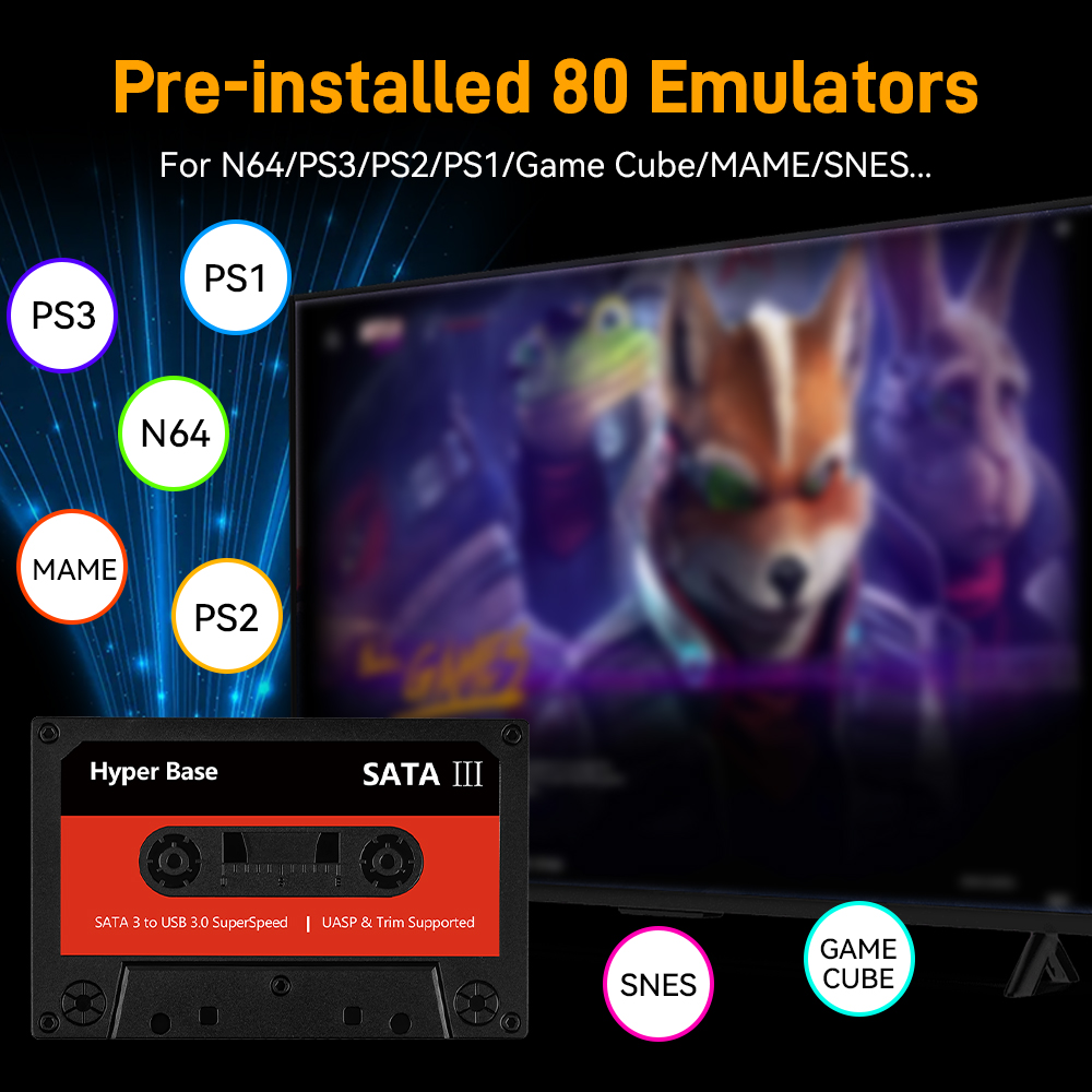 Batocera 500G/2T Emulator Game - Retro Gaming Hard Drive review and price