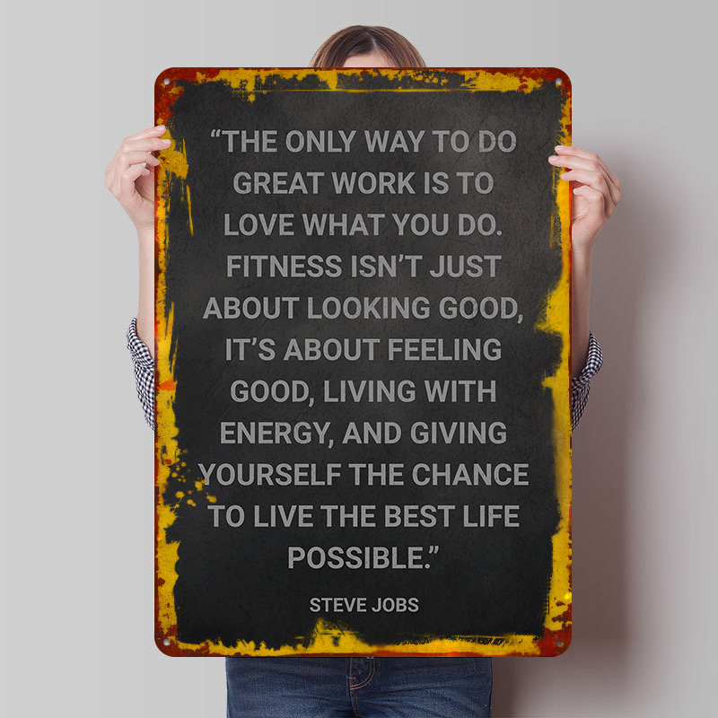Steve Jobs Fitness Quote Metal - Retro Gaming At review and price