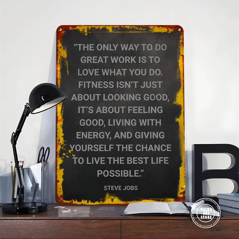 Steve Jobs Fitness Quote Metal - Retro Gaming At review and price