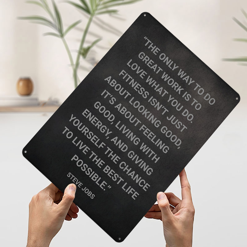 Steve Jobs Fitness Quote Metal - Retro Gaming At review and price