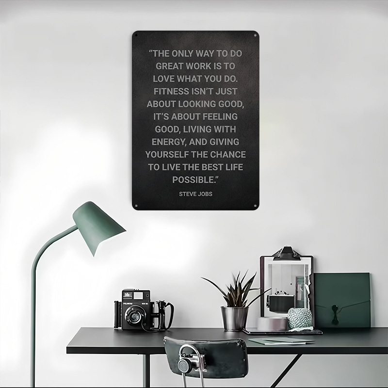 Steve Jobs Fitness Quote Metal - Retro Gaming At review and price