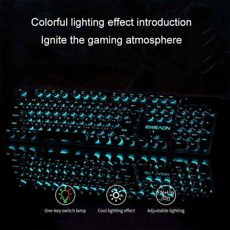 EWEADN Typewriter Gaming Keybo - Retro Gaming Setup review and price