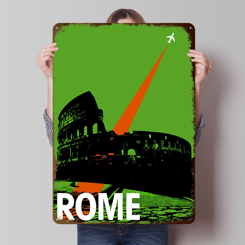 Rome Travel Metal Poster Custo - Retro Gaming At review and price