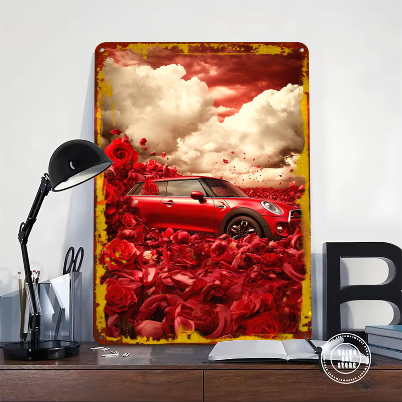Red UK Car Cooper in Rose Fiel - Retro Gaming Uk review and price
