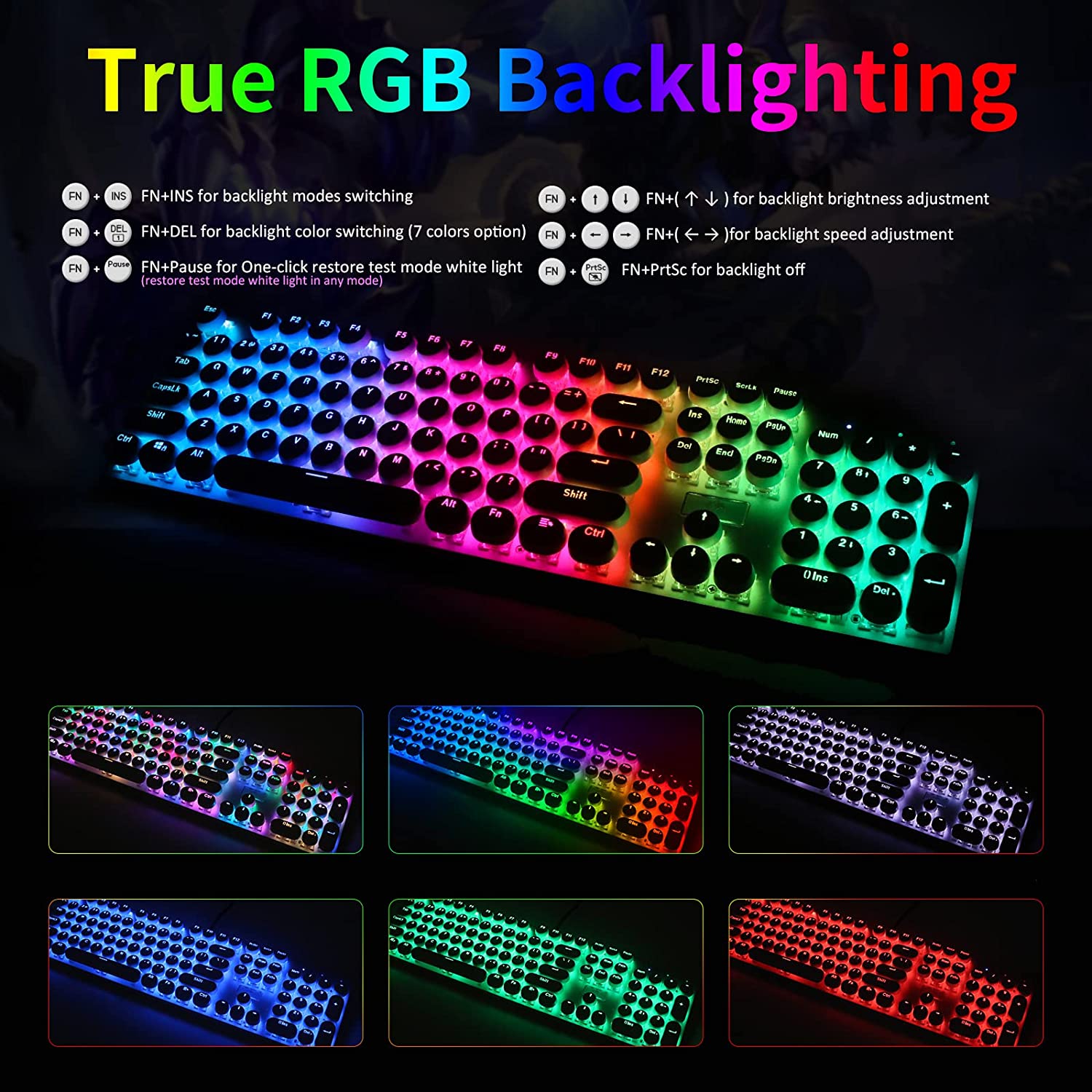 Mechanical Keyboard USB Wired  - Retro Gaming Uk review and price