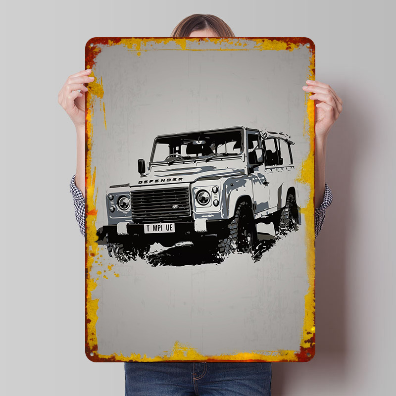 UK Car Rover Defender Poster C - Retro Gaming Uk review and price