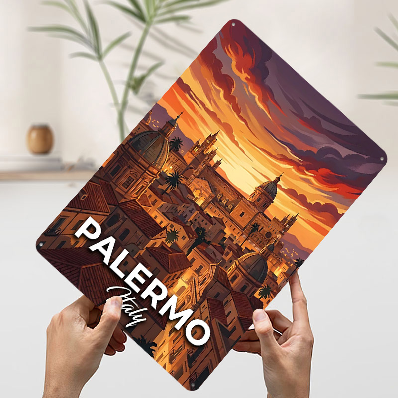 Palermo Italy Cityscape At Sun - Retro Gaming At review and price