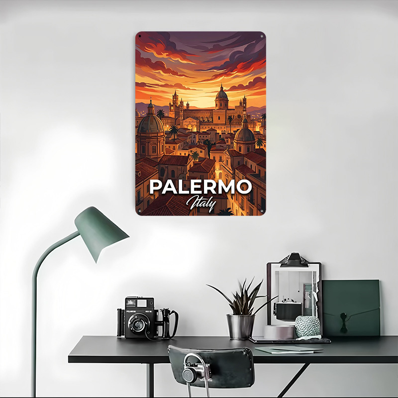 Palermo Italy Cityscape At Sun - Retro Gaming At review and price