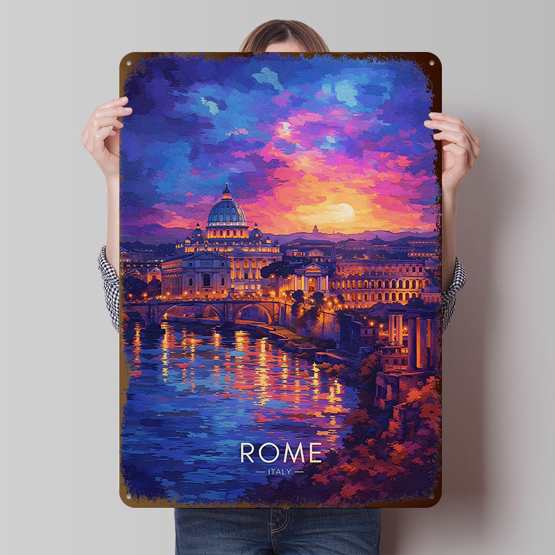 Rome Cityscape At Sunset Tinpl - Retro Gaming At review and price