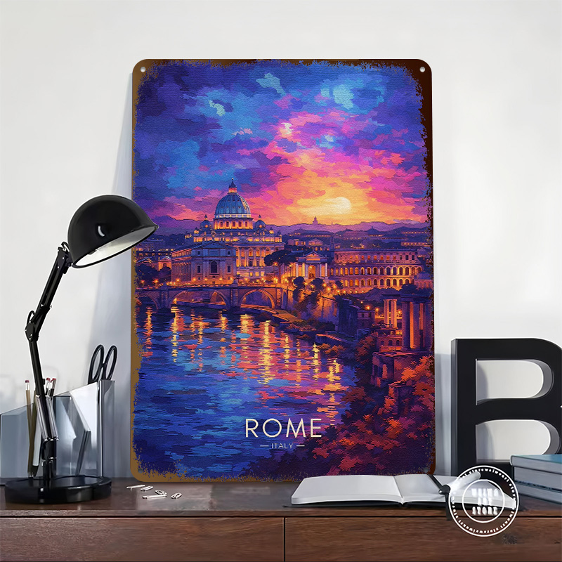 Rome Cityscape At Sunset Tinpl - Retro Gaming At review and price