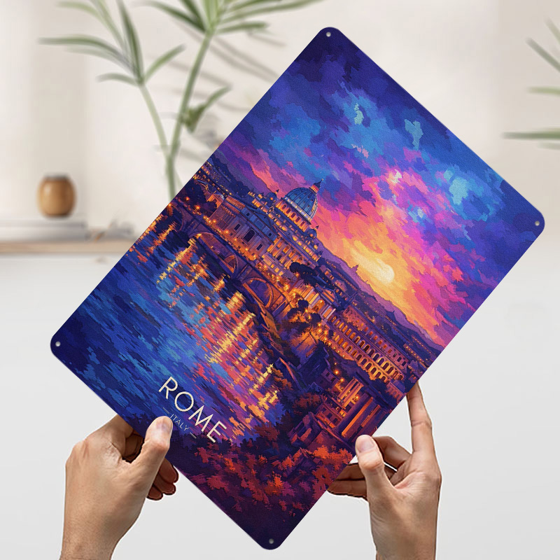 Rome Cityscape At Sunset Tinpl - Retro Gaming At review and price