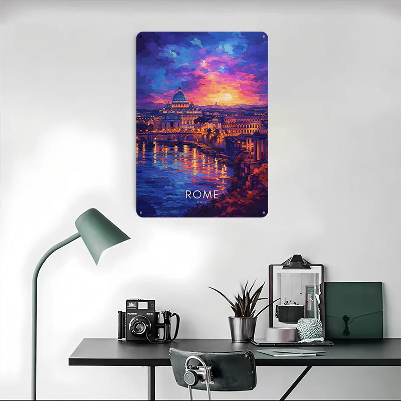 Rome Cityscape At Sunset Tinpl - Retro Gaming At review and price